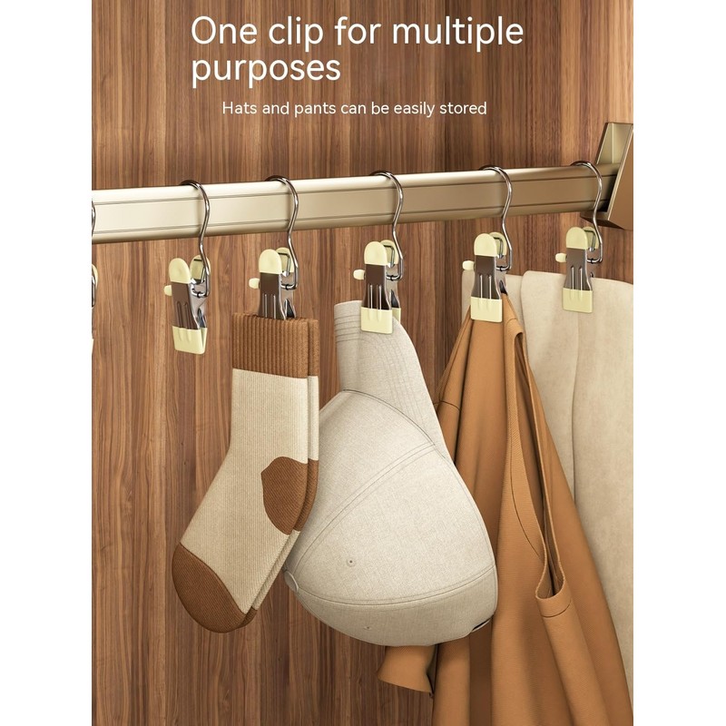 10/30/50Pcs Space-Saving Clothespin, Upgrade Double Head Clamp Dipped Hanger for