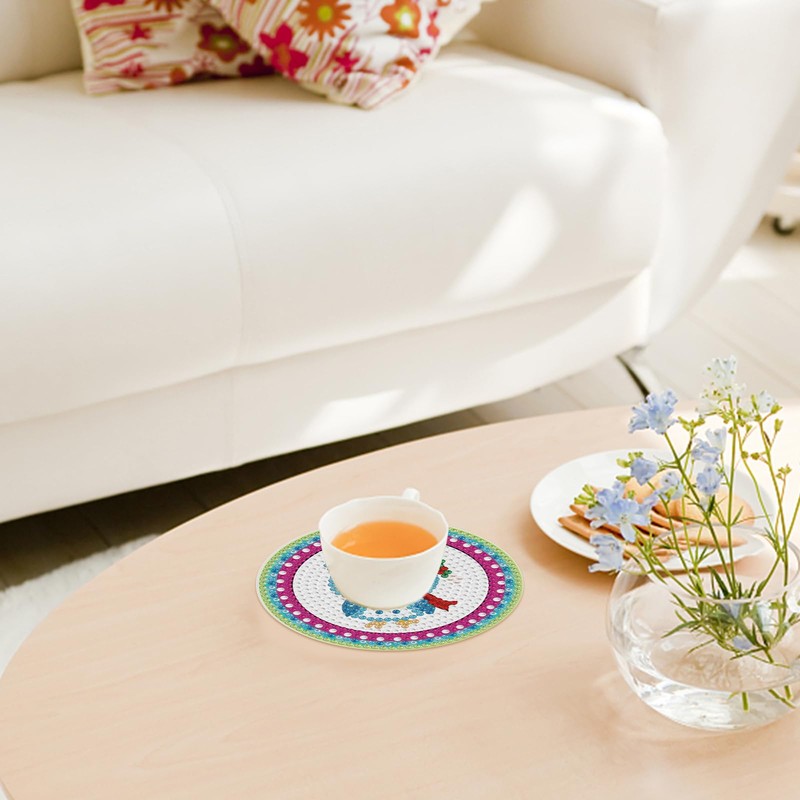 8 Pcs Diamond Painting Coasters Drink Coasters, DIY Diamond Art