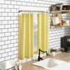 No. 918 Martine Microfiber Kitchen Curtains Set, Semi-Transparent with Rod