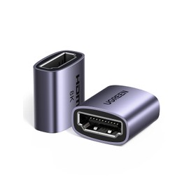 UGREEN HDMI Extension Connector HDMI Relay Adapter 8K 60Hz HDMI Ver2.1 Extension Adapter 48Gbps HDMI 2.1 Standard Ultra High Speed HDMI Female Female 2 Piece Set Silver