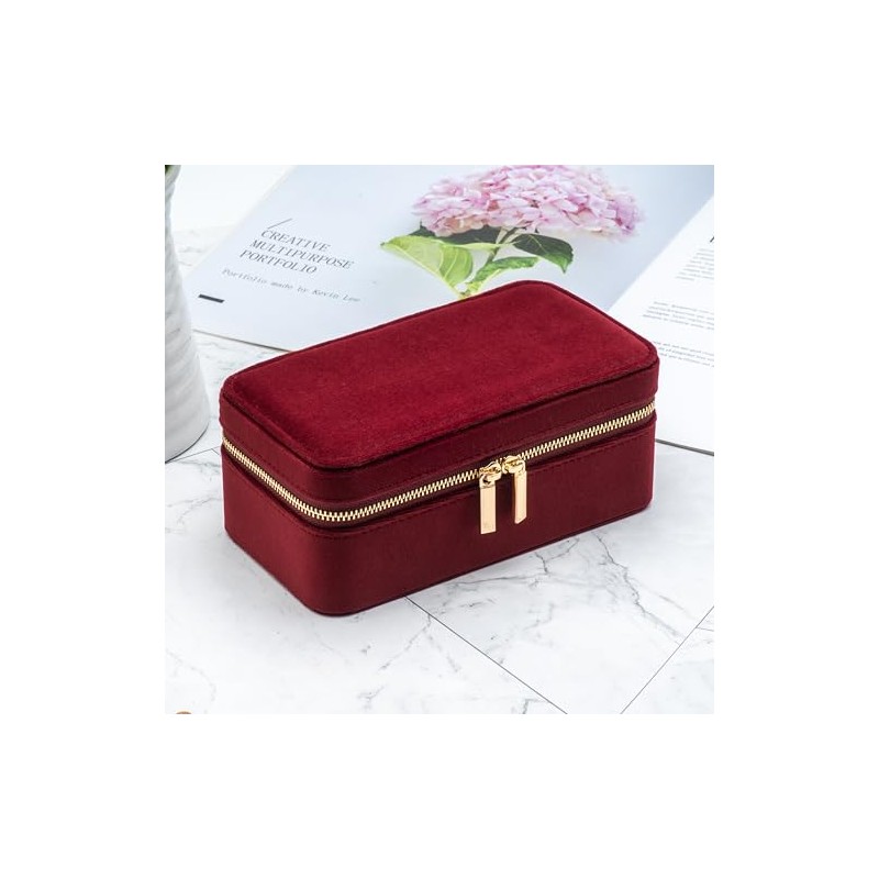 Caja Organizadora de Terciopelo para Anillos Múltiples, Bandeja Expositora con