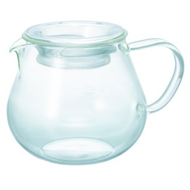 HARIO GS-45-T Silicone lid tightly integrated with coffee pot, 450 ml, Transparent White