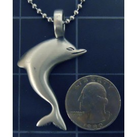 Necklace DOLPHIN Pendant Stainless Ball Chain New Bottlenose Pewter Charm