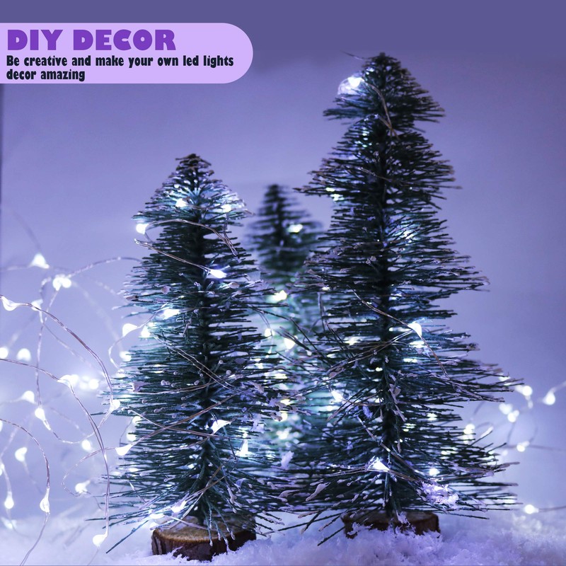 2PCS LED Fairy Lights 16ft 50 LED Twinkle String Lights