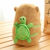 Cute Capybara Plush Toy Pillow with Turtle Backpack,Adorable Capybara Stuffed