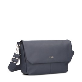 Zwei Mademoiselle M60 Women's Handbag Shoulder Bag Landscape Format 3 Litre Wide Crossbody Bag Magnetic Flap Zip Includes Lanyard Classic Elegant High-Quality Faux Leather, Nubuck ink