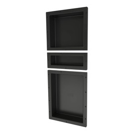 Tile Redi USA RNT1614S-6-20 Redi Shower Niche, 40" H x 16" W, Black