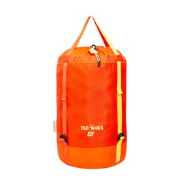 Tatonka Compression Sack 8 L - Lightweight, Compressible Pack Sack with Buckle Fasteners and Drawstring - Made of Recycled Polyester - 8 Litre Volume (Red Orange)