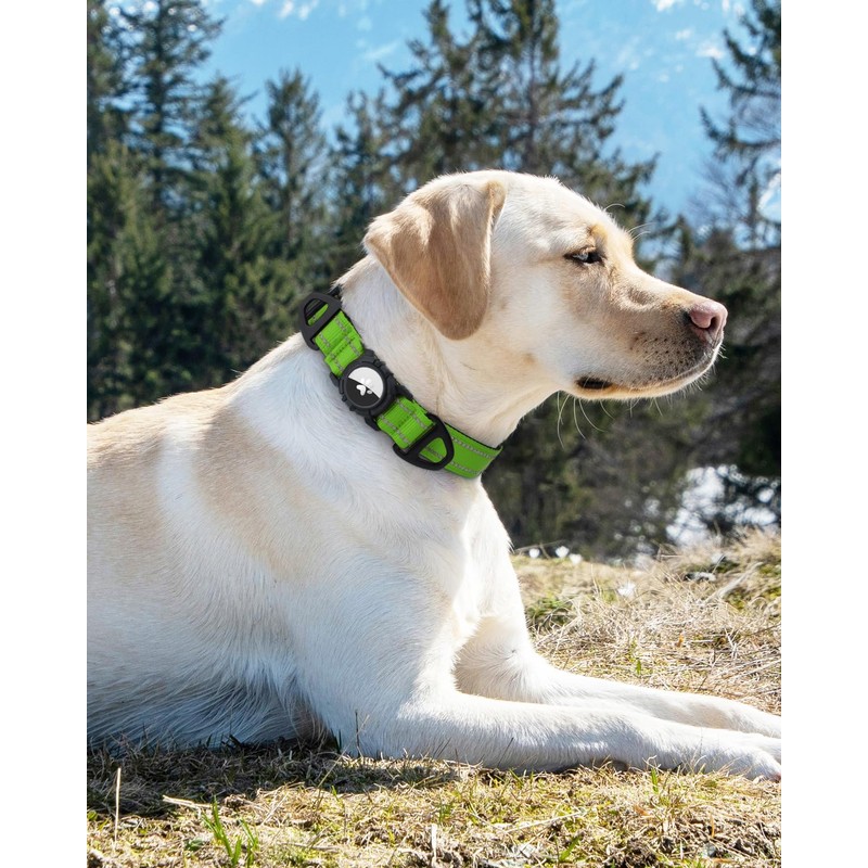 Joytale Airtag Dog Collar, Reflective Pet Collar with Waterproof AirTag