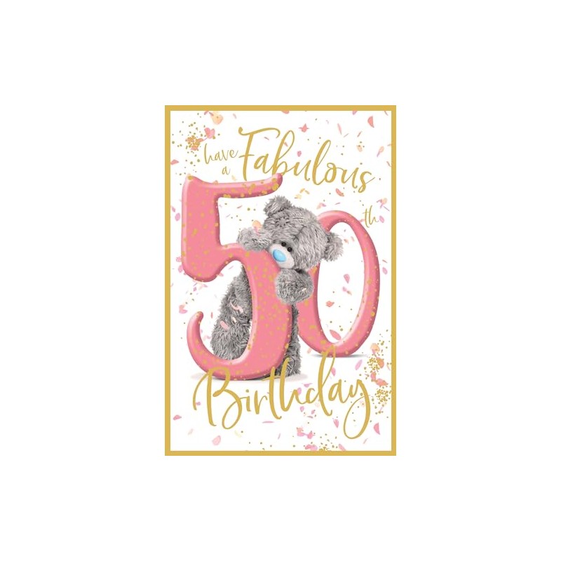 Me To You 50th Birthday 50 Carte Blanche Birthday Card