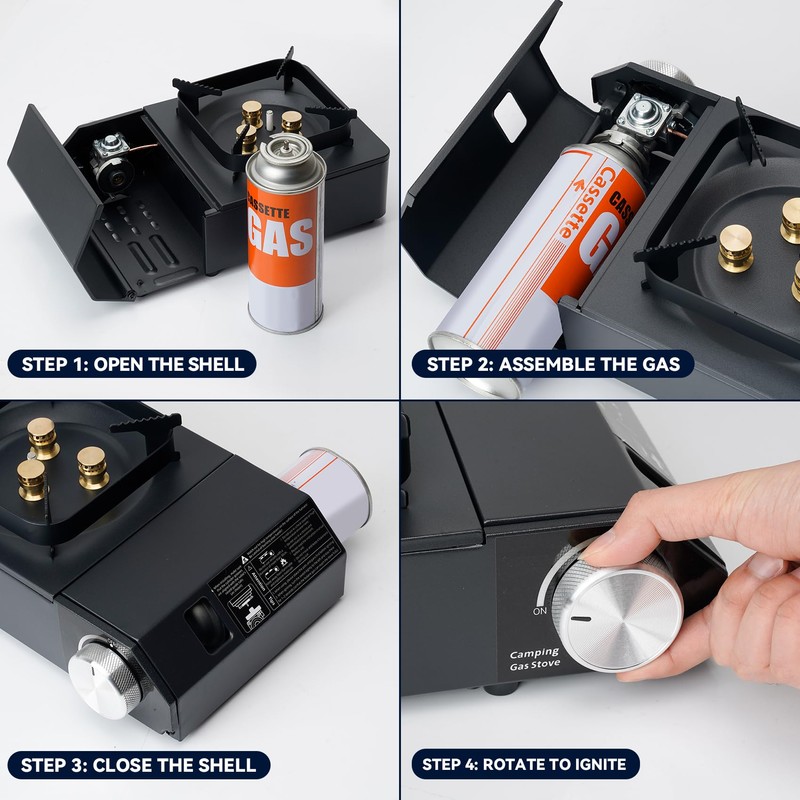 ONLYFIRE Portable Camping Stove with Carrying Case, 4000W Power Butane