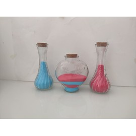 CHENGXINWENHUA Unity Sand Ceremony Set for Wedding Handmade Decorative Jars (4vase)