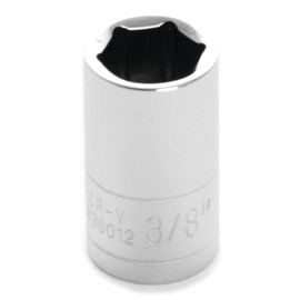 Performance Tool W36012 Chrome 1/4 Drive 6-Point Socket, 3/8