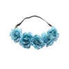 Koolgil Women's Bohemian Beach Simulation Rose Flower Headband for Party
