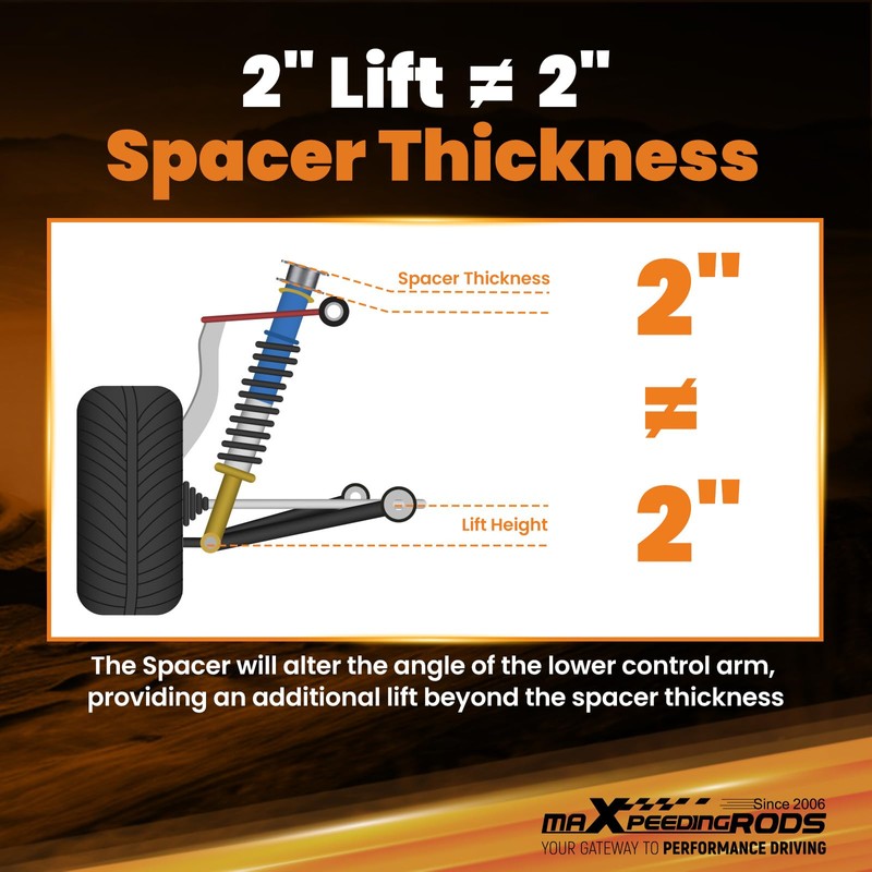 maXpeedingrods 2" Front Leveling Kit for Jeep Grand Cherokee WK2