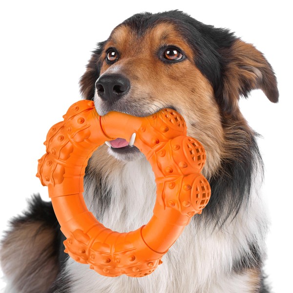 Indestructible Dog Chew Ring Toys for Aggressive Chewers, Super Chewer