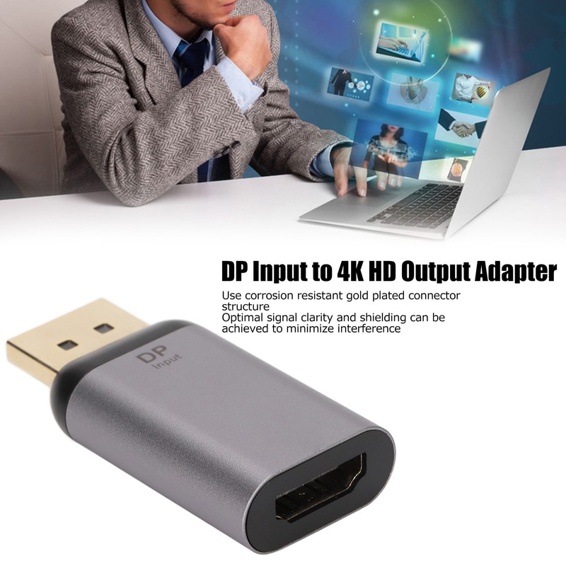 DP DisplayPort Input Male to HD Sink Output Female Displays