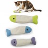 SmartyKat (3 Count) Fish Flop Crinkle Catnip Cat Toys -