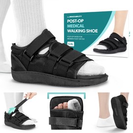 BraceAbility Post Op Shoe Foot Brace - Orthopedic Surgical Cast Shoe for Broken Toes, Injured Foot Protection, Stress Fracture Recovery Medical Boot for Women (M - Female)