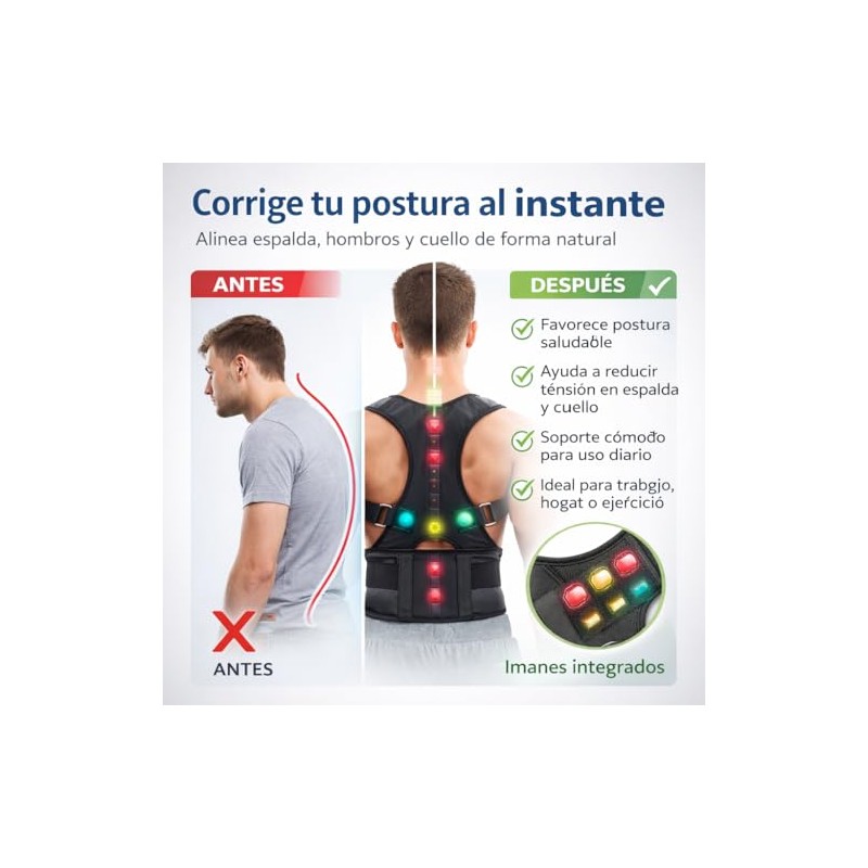 Zen Zen Chaleco Corrector Postura Con 10 Imanes de terapia