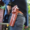 Masc Premium Leather Three Slot Belt Holster with Retention Strap