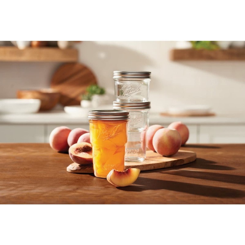 Ball Glass Nesting Mason Jars with Lids & Bands, Wide