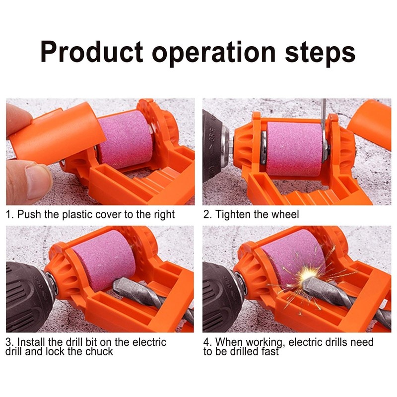 Les-Theresa Drill Bit Sharpener Portable Drill Sharpener Tool Straight Shank