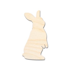 Unfinished Wood Standing Bunny Shape Easter Craft up to 46" DIY 36" / 1/4"