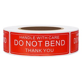 Hylabelest 1x3 Inch Handle with Care Do Not Bend Thank You Stickers Shipping Address Warning Labels Total 500 Per Roll