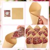 SOSPIRO 32 Kraft Paper Cones, 12 Packs Natural Wedding Confetti,