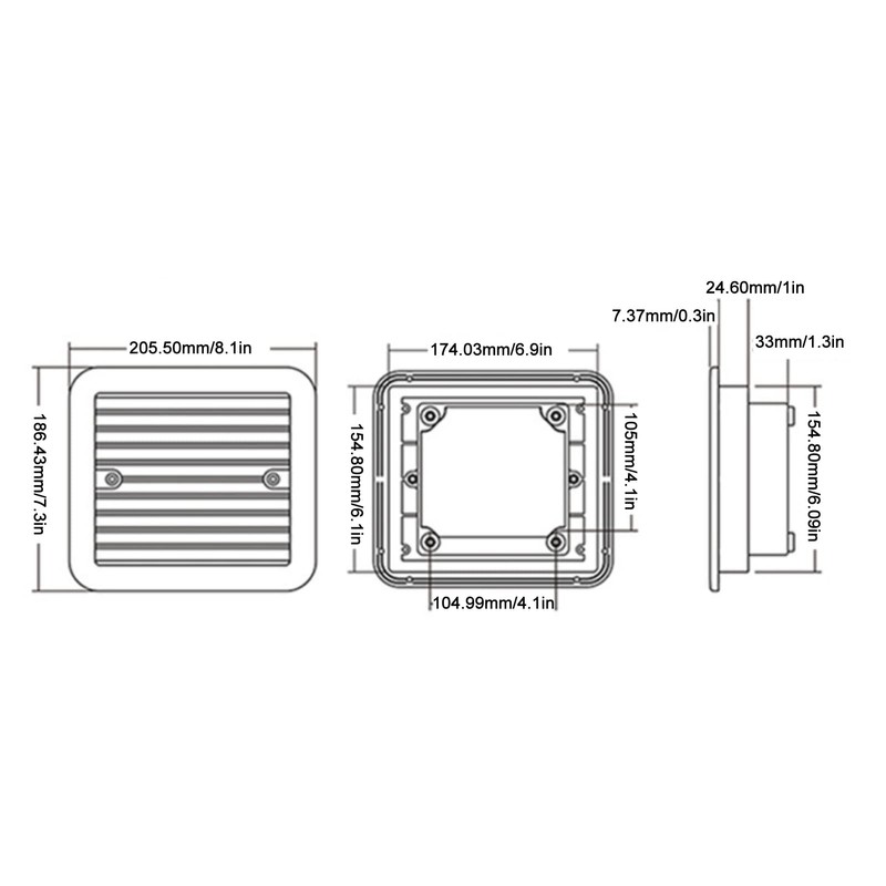 RV Fan RV Side Slots 12V White Unidirectional Dustproof Strong
