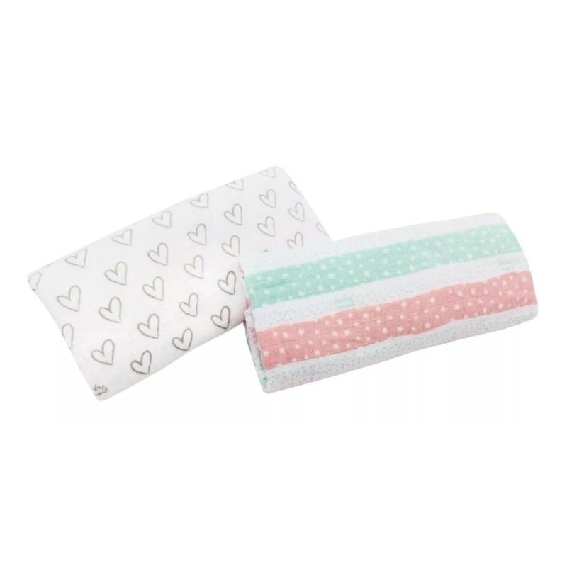 Baby Mink Sábanas Muselina Para Bebé Rosa Nuevo