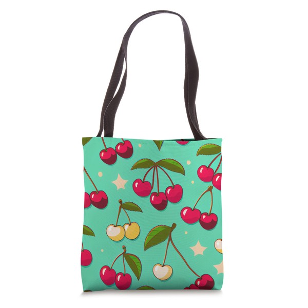 Cherrys Pattern Cute Graphic Design Tote Bag