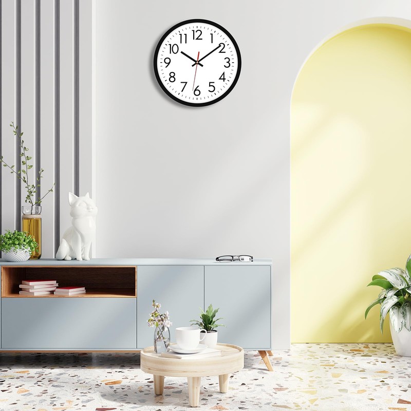 Lumuasky 14 Inch Wall Clock Battery Operated Silent Non-Ticking Large
