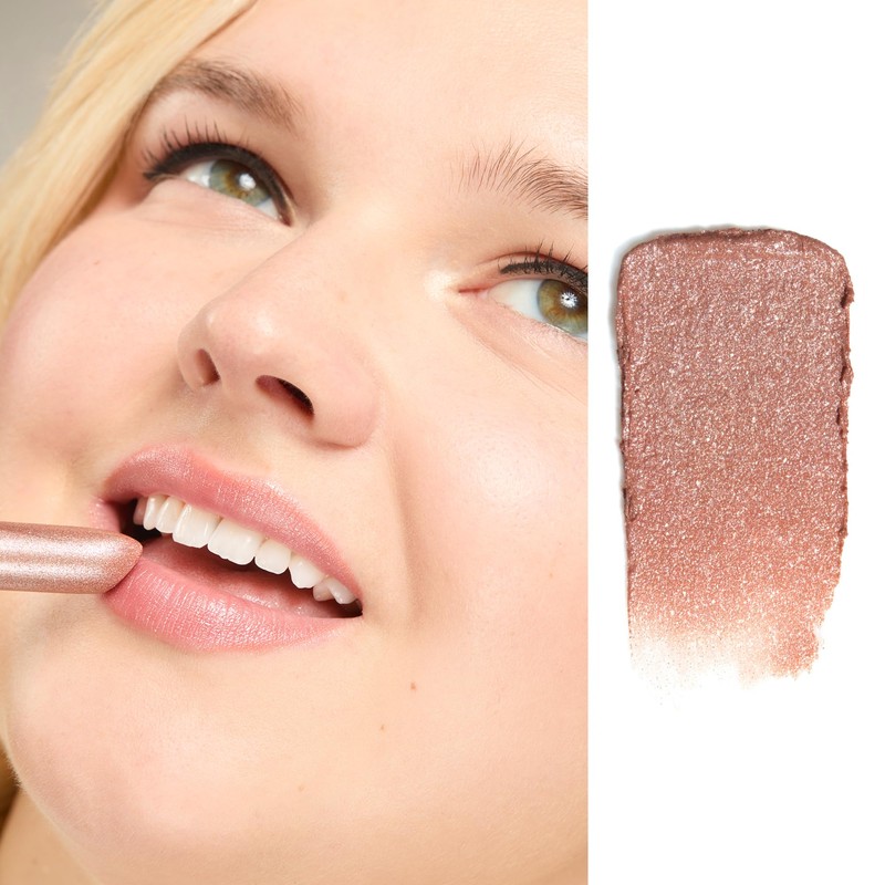 Gerard Cosmetics Glitter Lipstick (Hollywood Blvd), Nude Pink Lipstick with