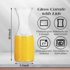 2 Pcs Glass Carafe with Lids, 1 Liter Juice Containers
