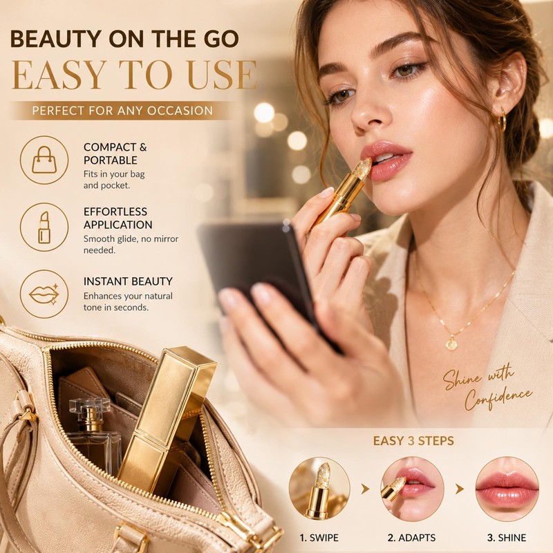 Color Changing Lipstick - Skin-adaptive Lipstick for Older Women, PH
