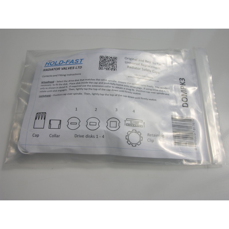 Universal Fitting Replacement Safety Radiator Valve Caps/Tops (6 Pack -