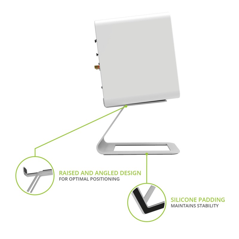 Kanto SE4 Elevated Desktop Speaker Stands for Medium Bookshelf Speakers