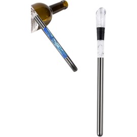 Varilla Enfriadora Vino Acero Inoxidable, Herramienta Enfriadora Vino Enfriador De Vino De Acero Inoxidable 3 En 1 Para Celebraciones Y Eventos Festivos, Picnics, , Celebraciones, Navidad,