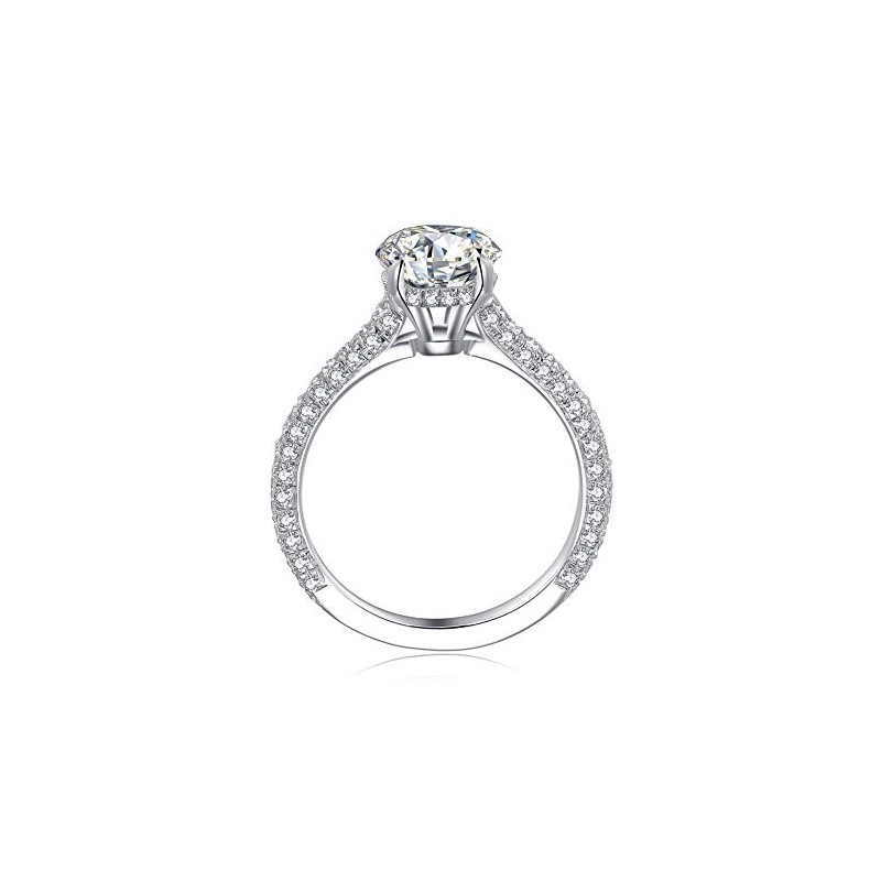 AINUOSHI Engagement Rings,Wedding Rings for Womens,Oval Cut 2 Carat