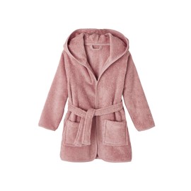 Vertbaudet Children's Bathrobe with Hood, antique pink