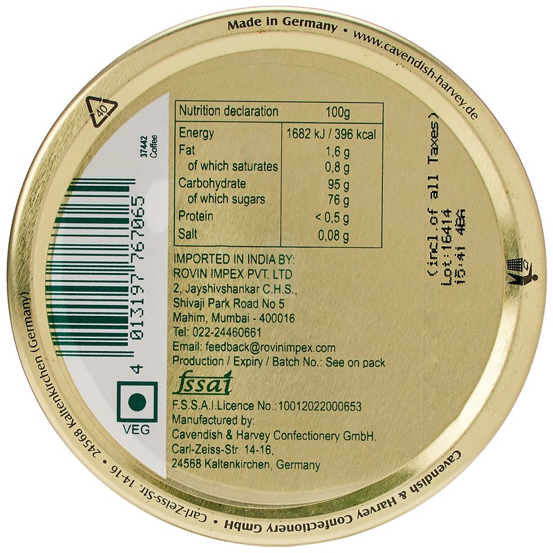 Cavendish & Harvey Kaffee Drops 200g