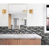 Yipscazo 10 Sheets Peel and Stick Stone Metal Tile Backsplash,