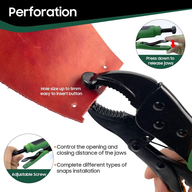 Heavy Duty Push Button Tool Set, Punch Function, Push Button