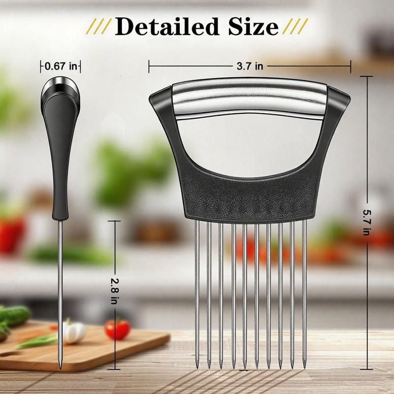 2PC Onion Holder for Slicing, Onion Slicer Holder, Onion Cutter