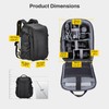 RaLeno Camera Backpack Bag, 22L+5L (Expandable Compartment) Waterproof Camera Case