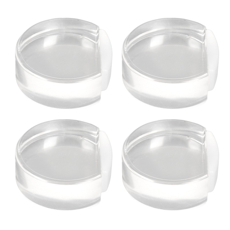 4pcs Transparent Door Stopper Soft Acrylic Door Holder Prevent Impact