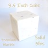 Marble Bookends Handcrafted Heavy Marble Cube Square Bookshelf Decor Set