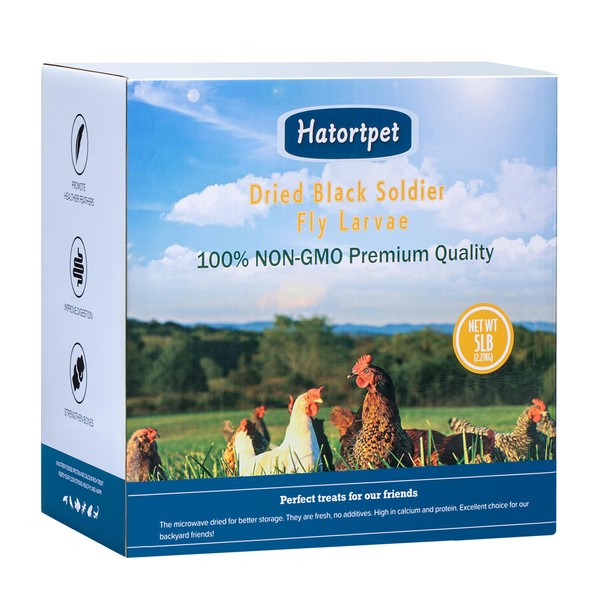 Hatortpet Hatortpet Dried Black Soldier Fly Larvae 5LB-Pure Natural Non-GMO